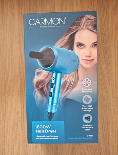 Carmen 1800w blue hair dryer - blue,