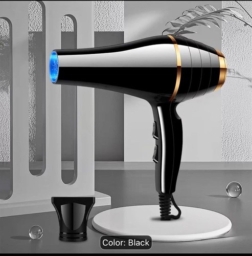Black electric hair dryer with - electric,