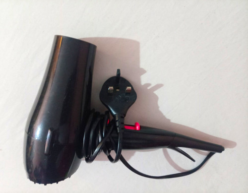 Black standard hair - black,