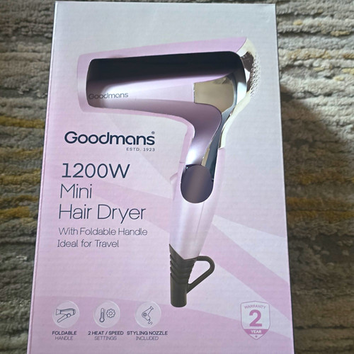 Goodmans 1200w mini hair - hair, dryer