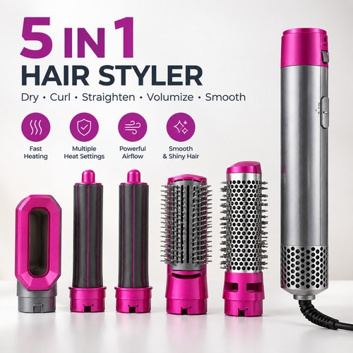 Multi functional hair - 5-in-1, multi-functional