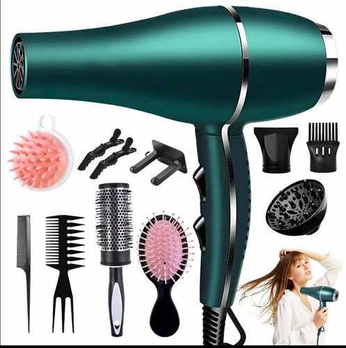 Green standard hair dryer set - standard,
